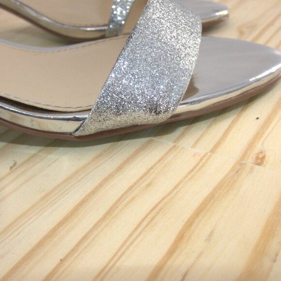 Betsey Johnson Silver Glitter Heels - Picture 9 of 10